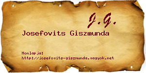 Josefovits Giszmunda névjegykártya